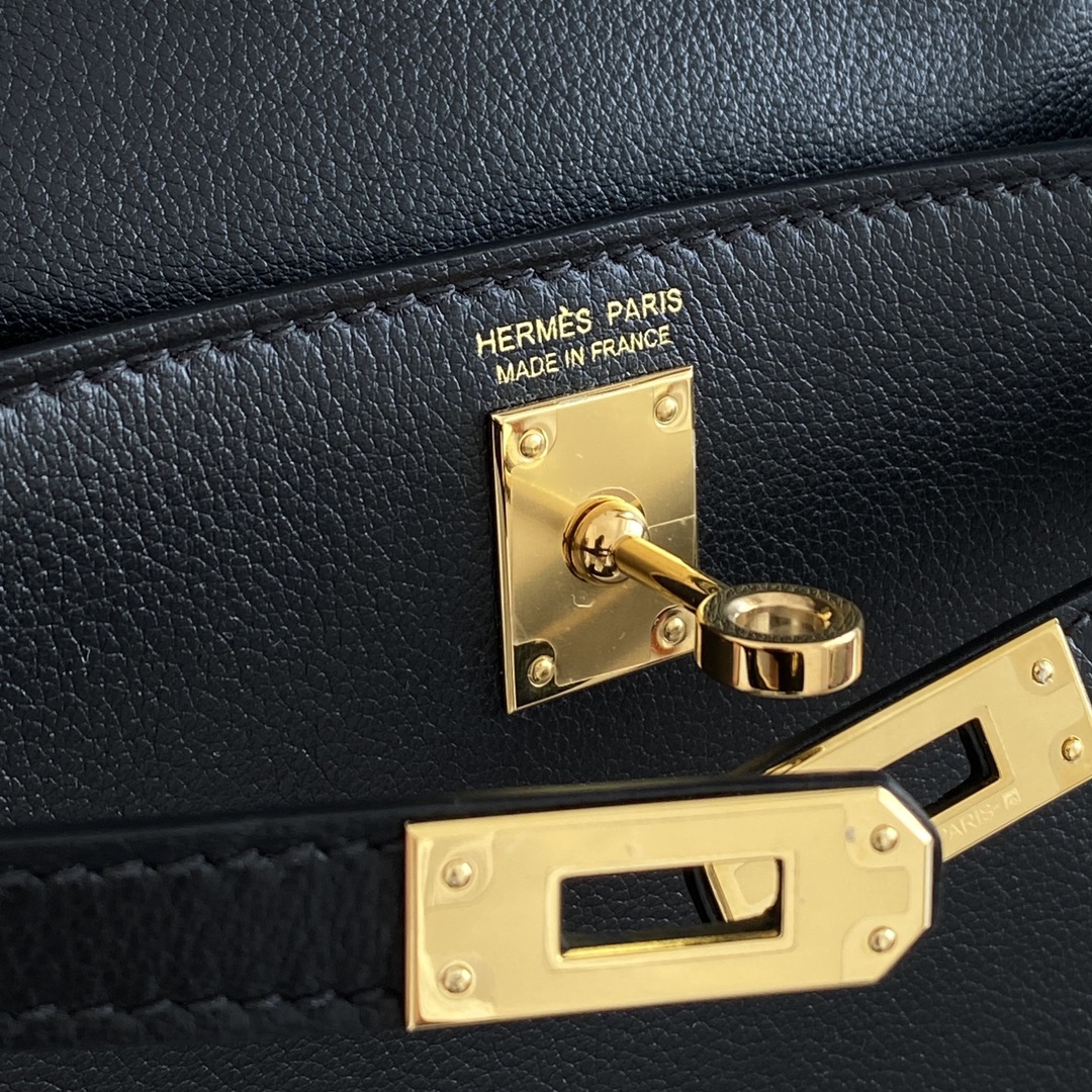 Hermes Kelly Danse Evercolor Bag In Black Color